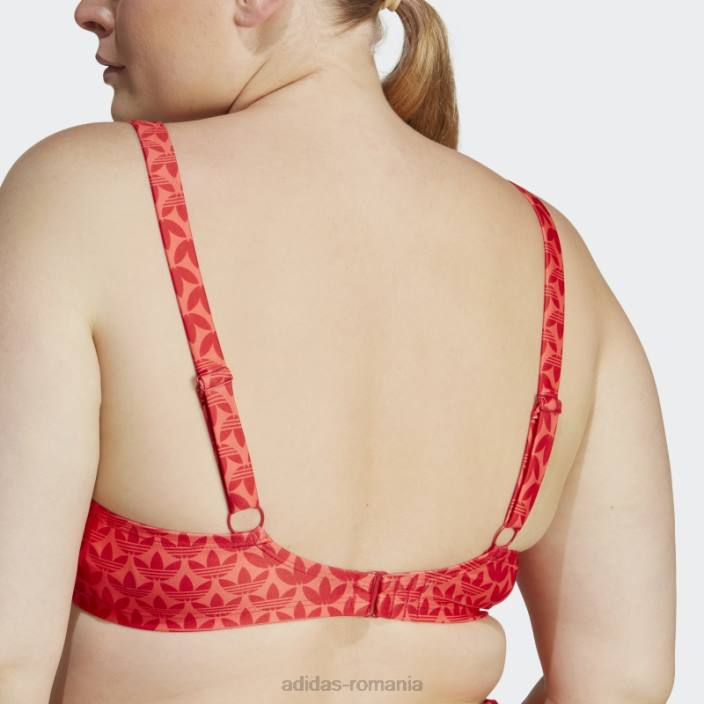 Adidas originals swim top (plus size) stacojiu femei stacojiu/roșu/alb 2JBN17144