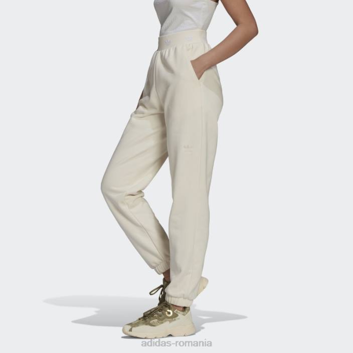 Adidas pantalon alb cu manșete femei alb 2JBN2914