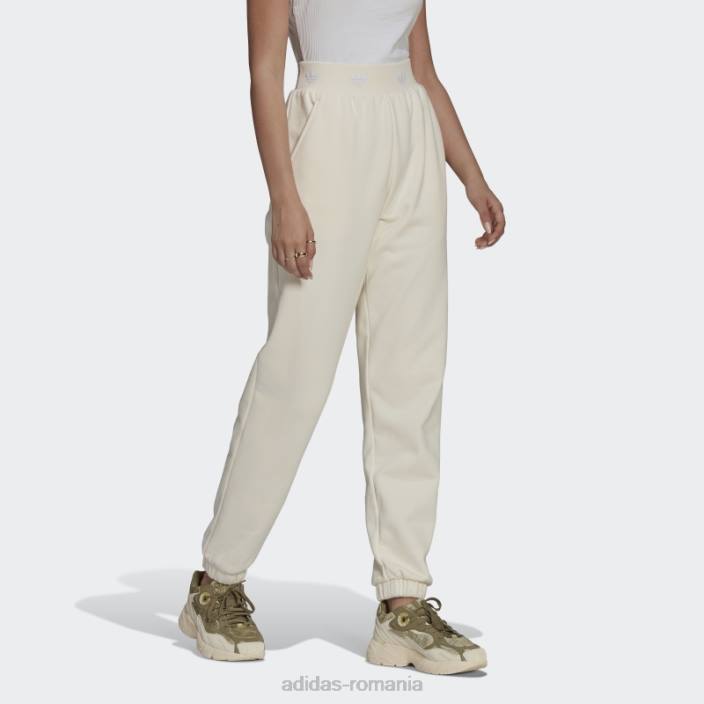 Adidas pantalon alb cu manșete femei alb 2JBN2914