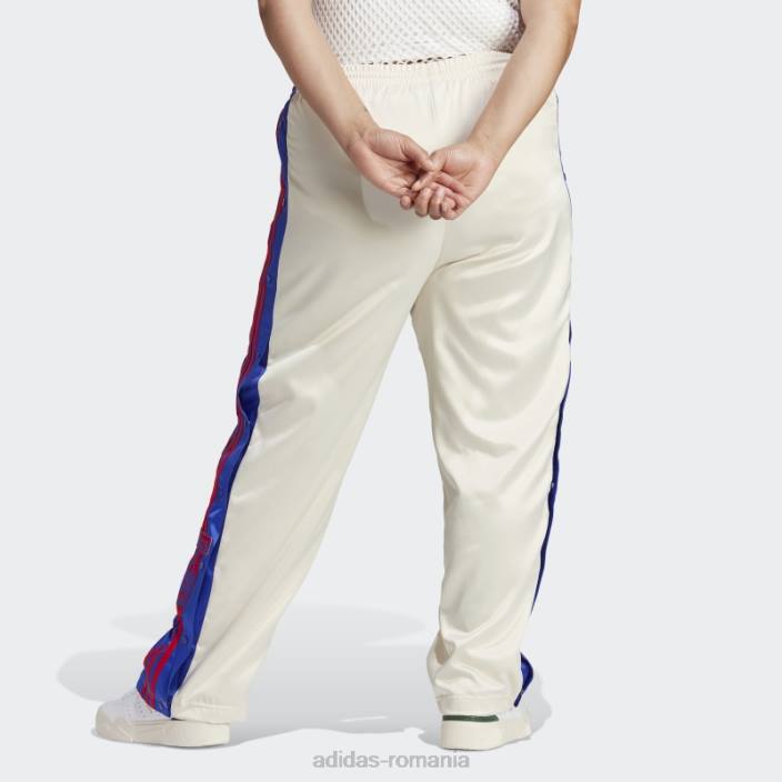 Adidas pantaloni adibreak din satin alb (plus marime) moda femei alb 2JBN9833