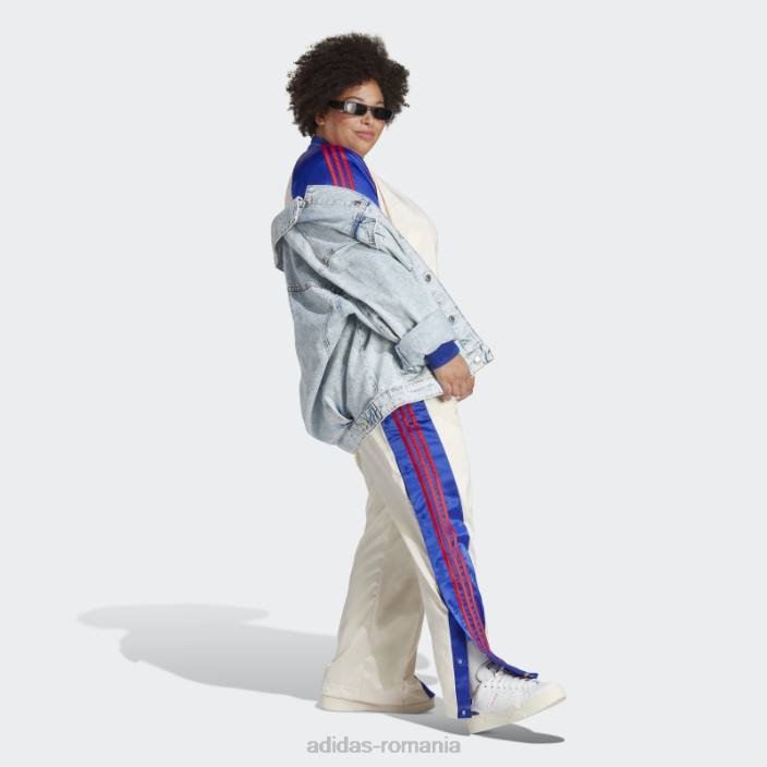 Adidas pantaloni adibreak din satin alb (plus marime) moda femei alb 2JBN9833