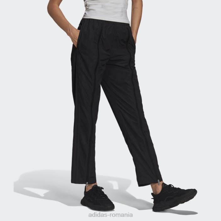 Adidas pantaloni adicolor cu fermoar tiv deschis negri adidas femei negru 2JBN3228
