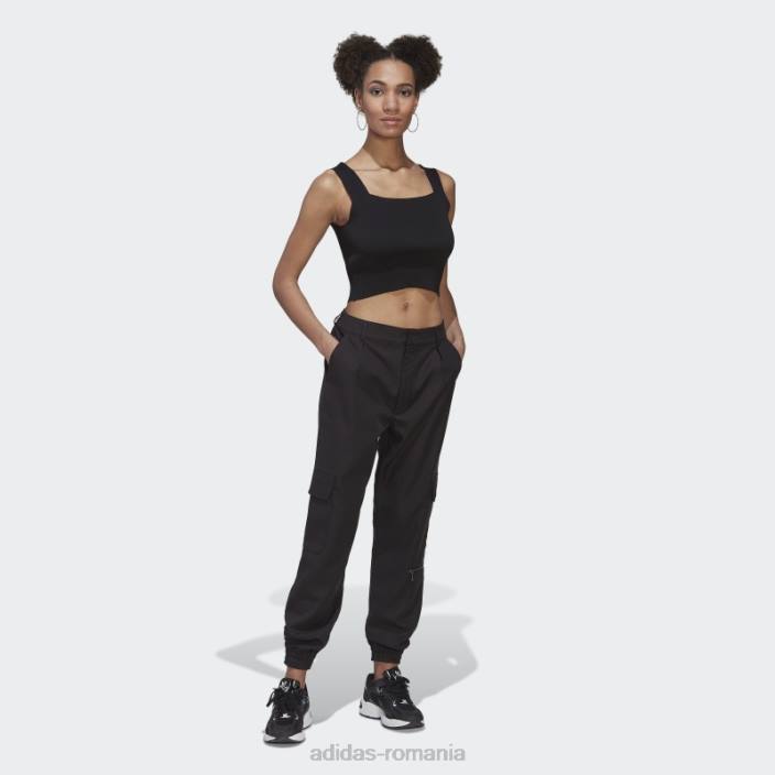 Adidas pantaloni cargo croiți adicolor contempo (neutru de gen) negri adidas femei negru 2JBN3144