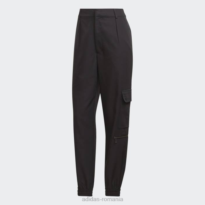 Adidas pantaloni cargo croiți adicolor contempo (neutru de gen) negri adidas femei negru 2JBN3144