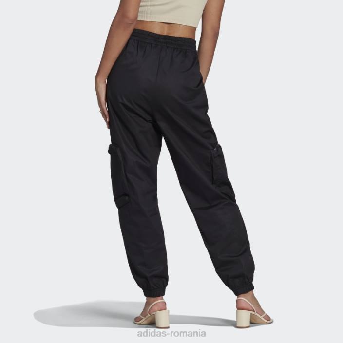 Adidas pantaloni cargo din twill negri femei negru 2JBN3230