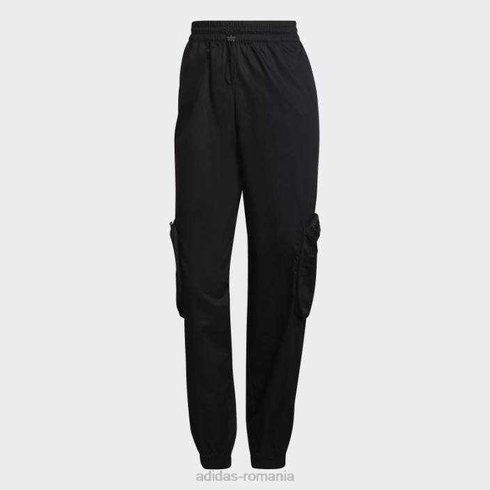 Adidas pantaloni cargo din twill negri femei negru 2JBN3230