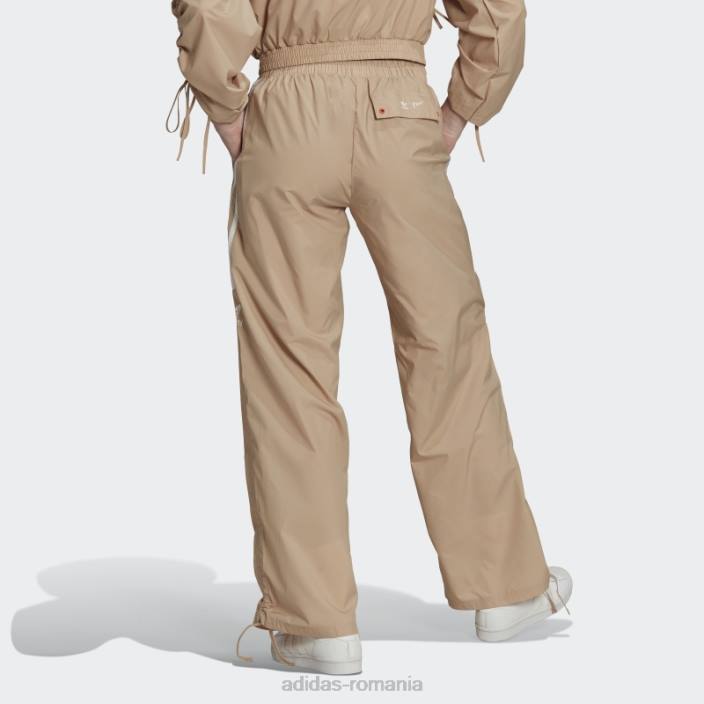 Adidas pantaloni cu volanate bej cu 3 dungi adidas femei bej 2JBN2685