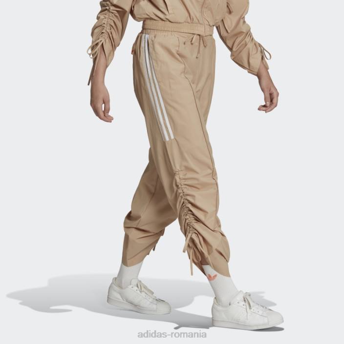 Adidas pantaloni cu volanate bej cu 3 dungi adidas femei bej 2JBN2685