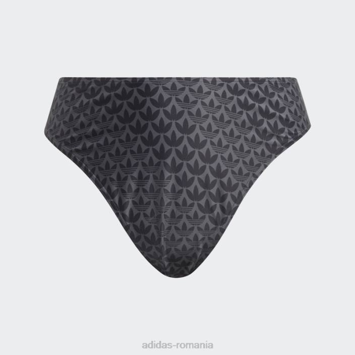 Adidas pantaloni de bikini negri originali monogram (marime plus) adidas femei alb negru 2JBN17103