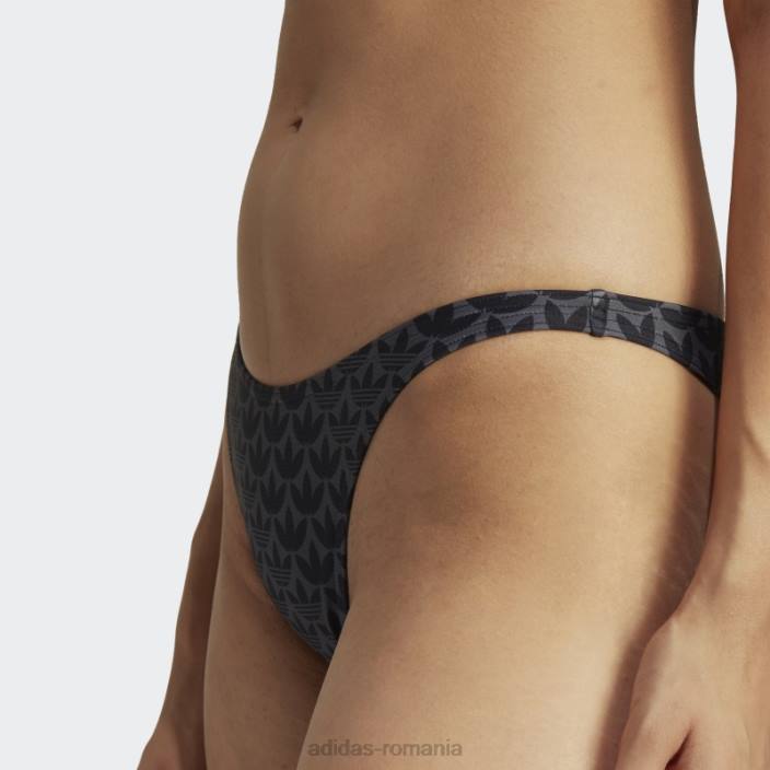 Adidas pantaloni de bikini negru originals monogram femei alb negru 2JBN17189