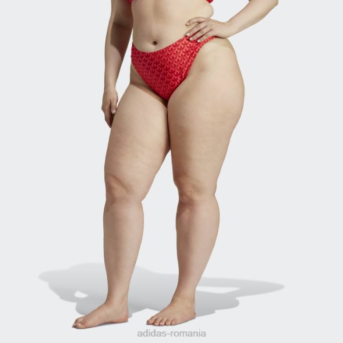 Adidas pantaloni de bikini stacojii originali cu monogram (marime plus) femei stacojiu/roșu/alb 2JBN17044