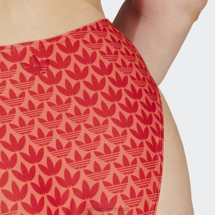 Adidas pantaloni de bikini stacojii originali cu monogram (marime plus) femei stacojiu/roșu/alb 2JBN17044