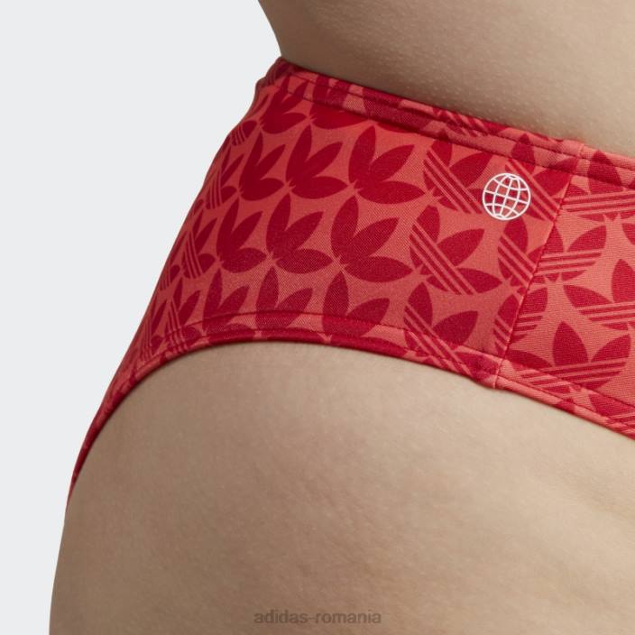 Adidas pantaloni de bikini stacojii originali cu monogram (marime plus) femei stacojiu/roșu/alb 2JBN17044