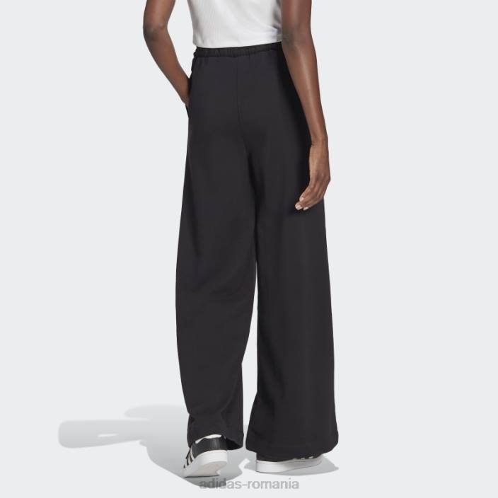 Adidas pantaloni de jogging adicolor cu picior largi negri femei negru 2JBN17587