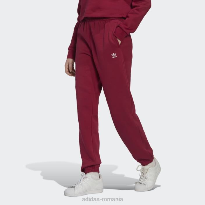 Adidas pantaloni de jogging din fleece adicolor essentials burgundy femei Burgundia 2JBN10267