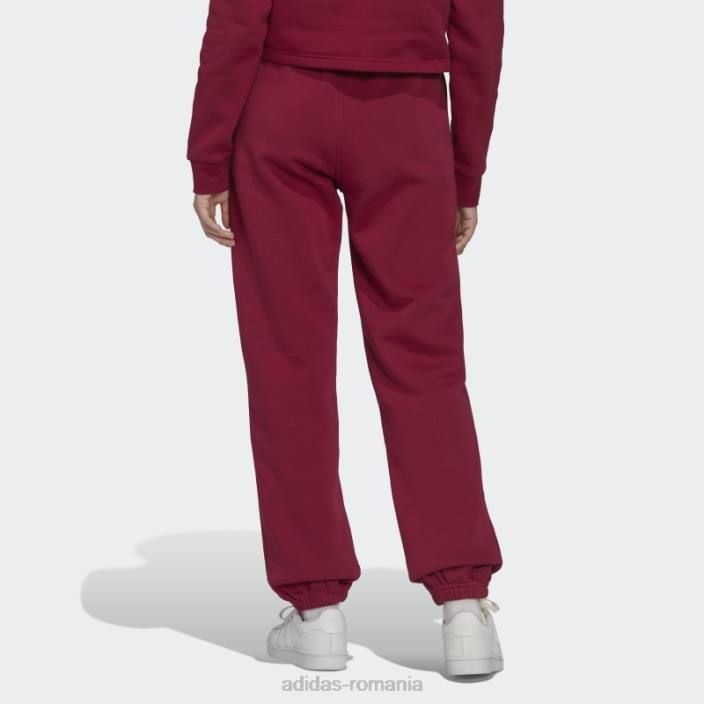 Adidas pantaloni de jogging din fleece adicolor essentials burgundy femei Burgundia 2JBN10267