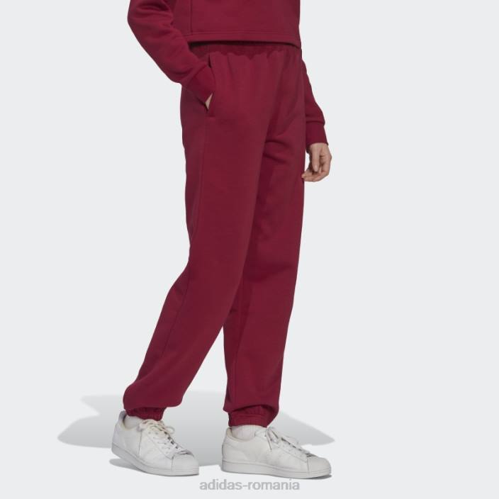 Adidas pantaloni de jogging din fleece adicolor essentials burgundy femei Burgundia 2JBN10267