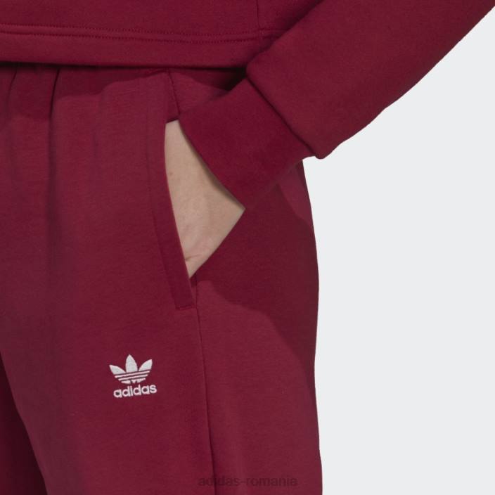 Adidas pantaloni de jogging din fleece adicolor essentials burgundy femei Burgundia 2JBN10267