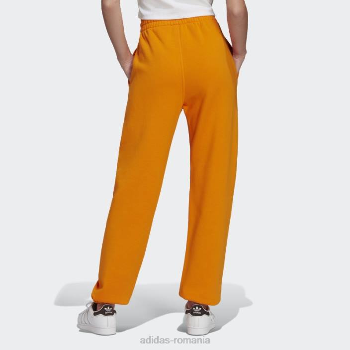 Adidas pantaloni de jogging din fleece adicolor essentials portocalii femei portocale 2JBN10628