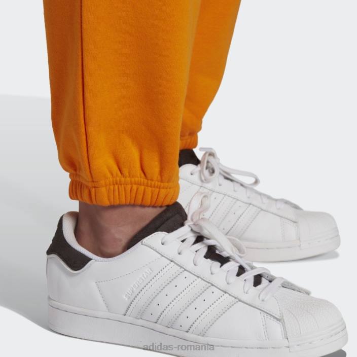Adidas pantaloni de jogging din fleece adicolor essentials portocalii femei portocale 2JBN10628