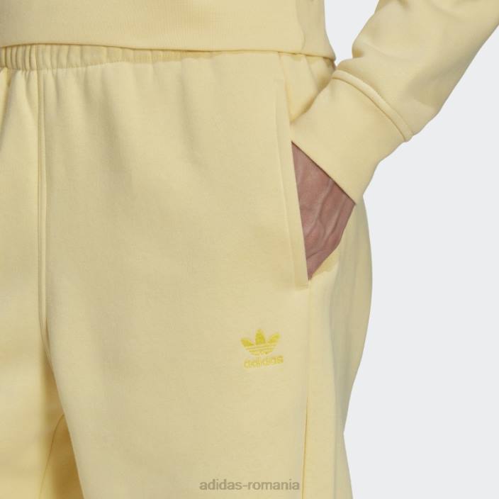Adidas pantaloni de jogging din fleece yellow essentials femei galben 2JBN10090