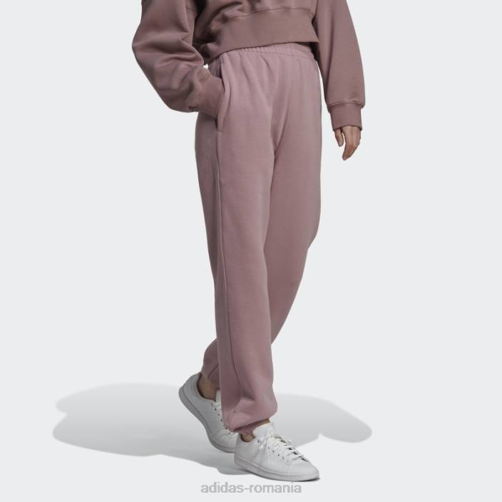 Adidas pantaloni de jogging din lână adicolor essentials violet femei Violet 2JBN10228