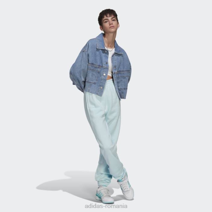Adidas pantaloni de jogging fleece adicolor essentials albastri femei albastru 2JBN10295