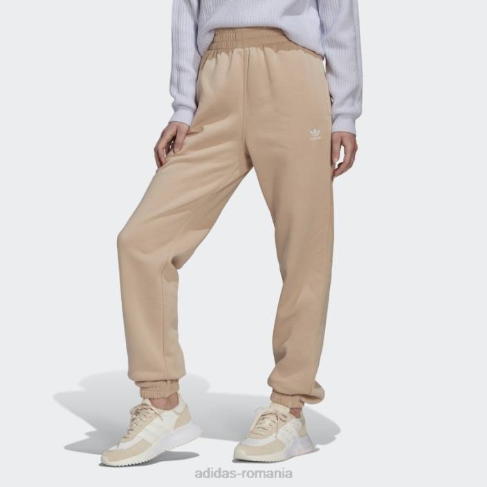 Adidas pantaloni de jogging fleece adicolor essentials bej femei bej 2JBN2786