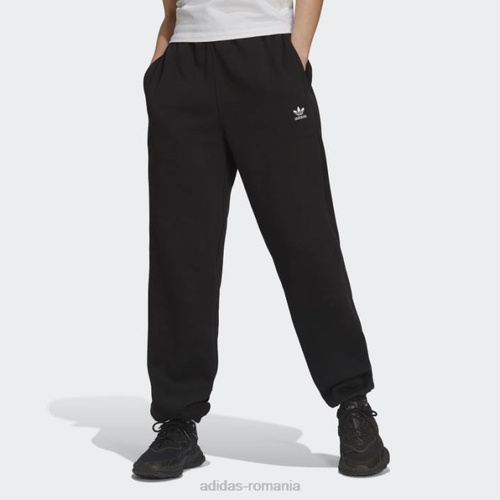 Adidas pantaloni de jogging fleece adicolor essentials negri femei negru 2JBN2816