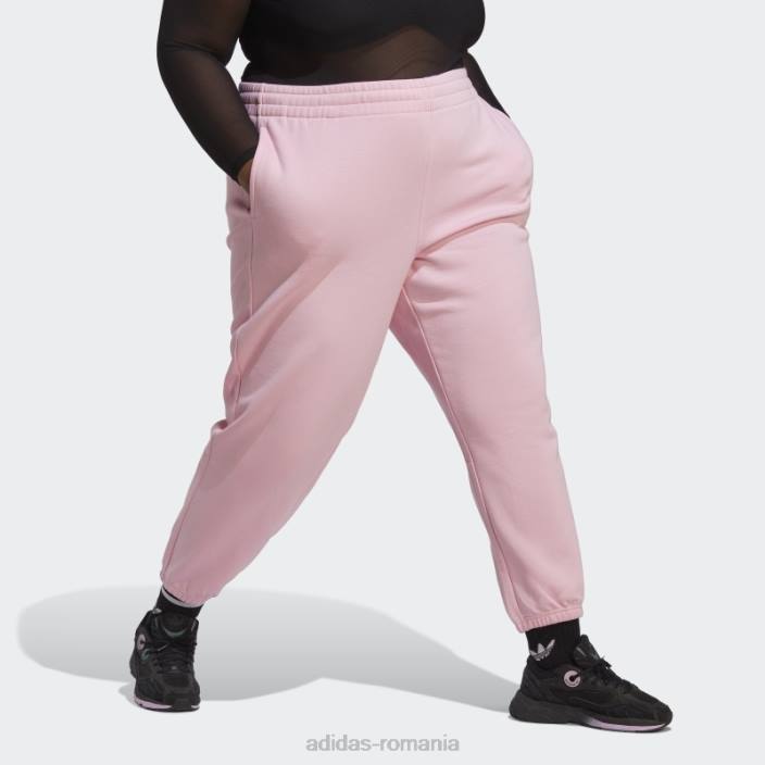 Adidas pantaloni de jogging fleece essentials (plus marime) adidas adevarat roz femei roz adevarat 2JBN9114