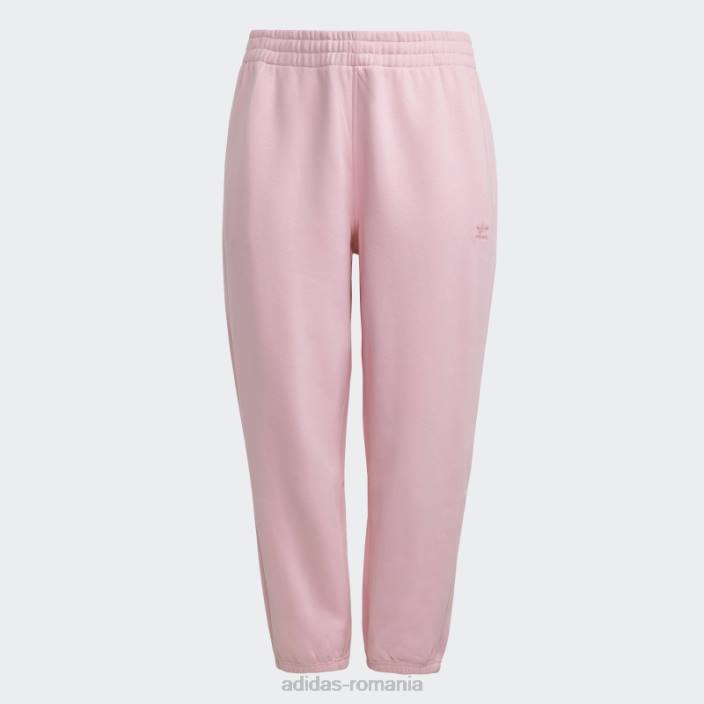 Adidas pantaloni de jogging fleece essentials (plus marime) adidas adevarat roz femei roz adevarat 2JBN9114
