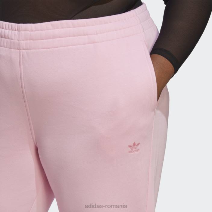 Adidas pantaloni de jogging fleece essentials (plus marime) adidas adevarat roz femei roz adevarat 2JBN9114