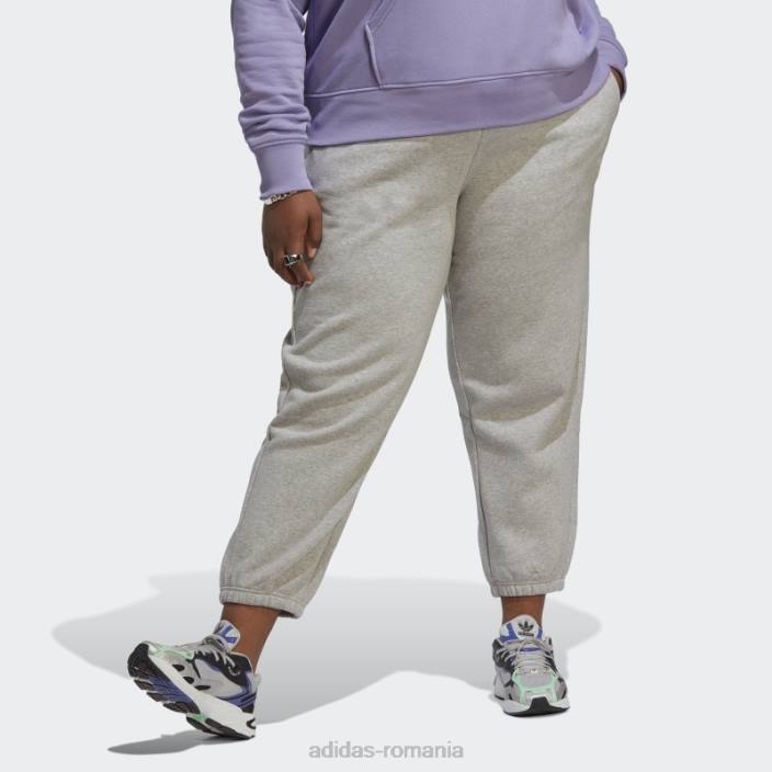 Adidas pantaloni de jogging fleece essentials (plus marime) gri mediu adidas femei gri mediu 2JBN9858
