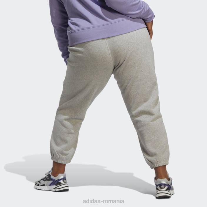 Adidas pantaloni de jogging fleece essentials (plus marime) gri mediu adidas femei gri mediu 2JBN9858