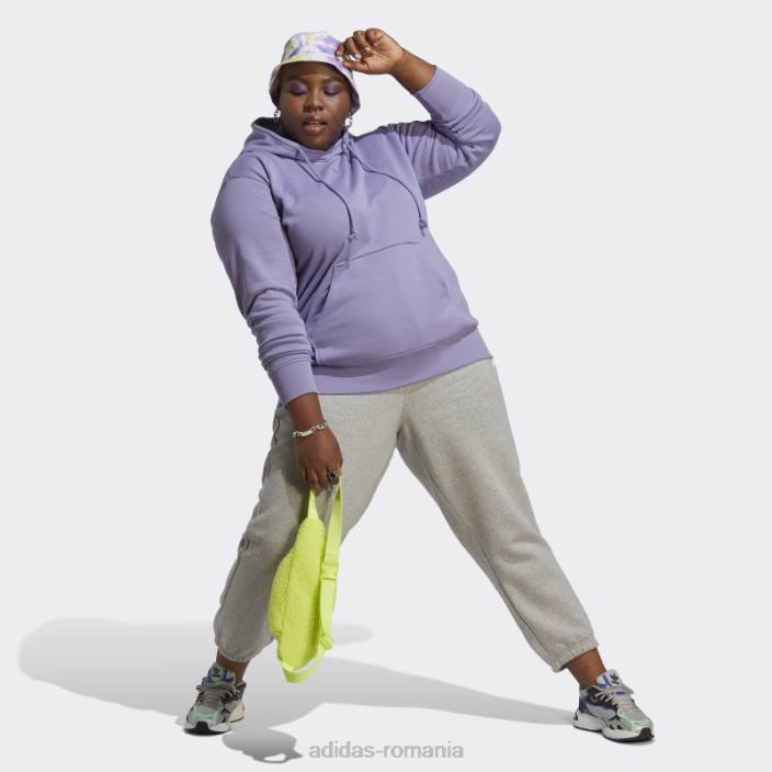 Adidas pantaloni de jogging fleece essentials (plus marime) gri mediu adidas femei gri mediu 2JBN9858