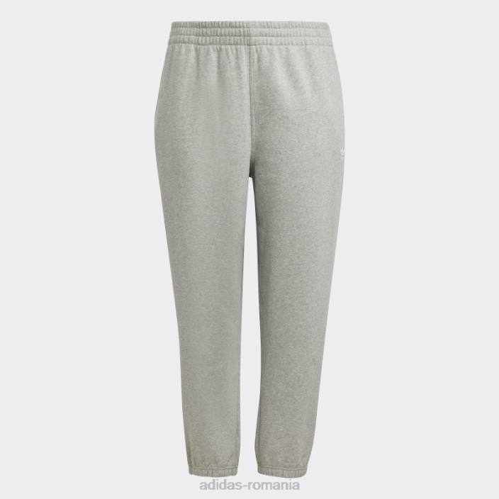 Adidas pantaloni de jogging fleece essentials (plus marime) gri mediu adidas femei gri mediu 2JBN9858