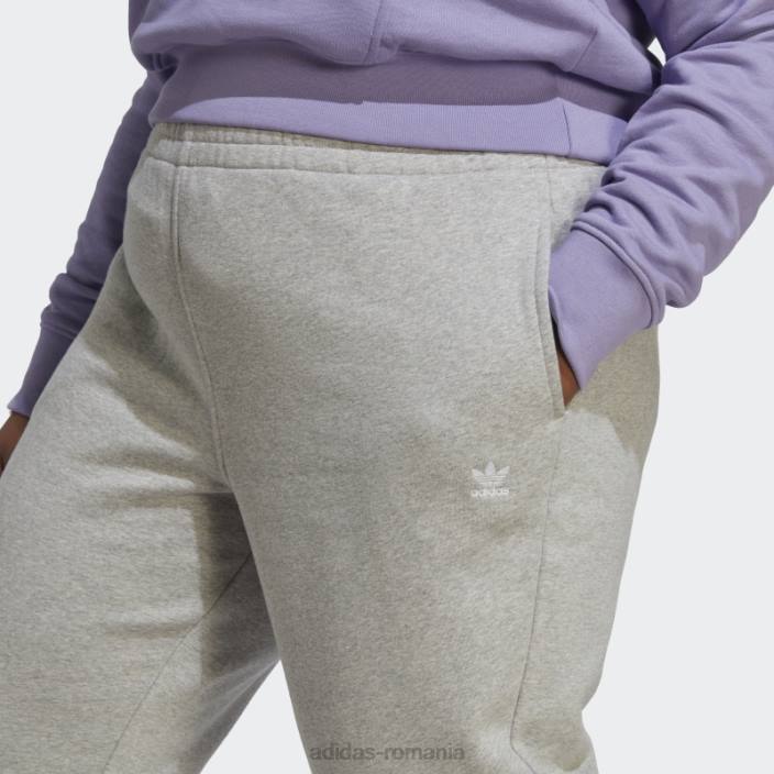 Adidas pantaloni de jogging fleece essentials (plus marime) gri mediu adidas femei gri mediu 2JBN9858