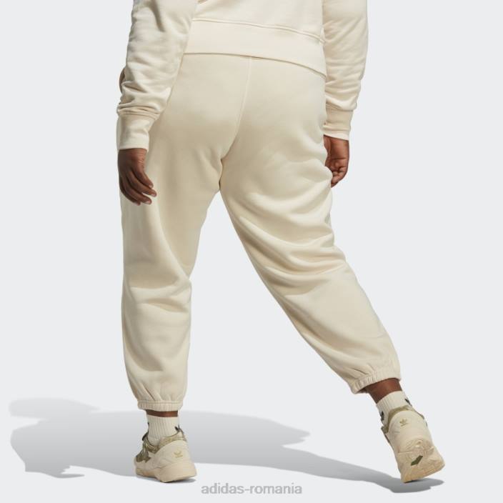 Adidas pantaloni de jogging fleece essentials (plus size) alb femei alb 2JBN9871