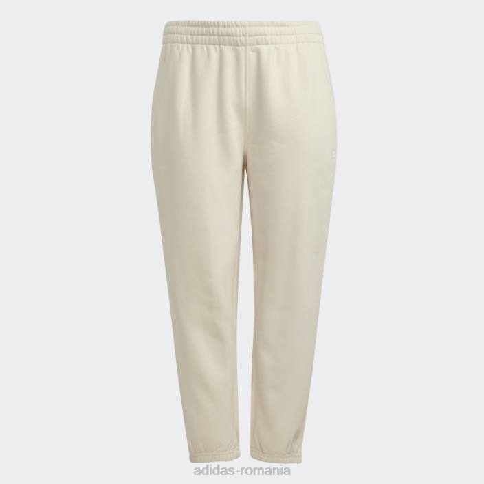 Adidas pantaloni de jogging fleece essentials (plus size) alb femei alb 2JBN9871