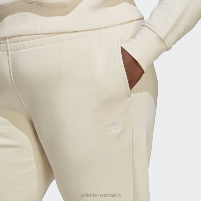 Adidas pantaloni de jogging fleece essentials (plus size) alb femei alb 2JBN9871