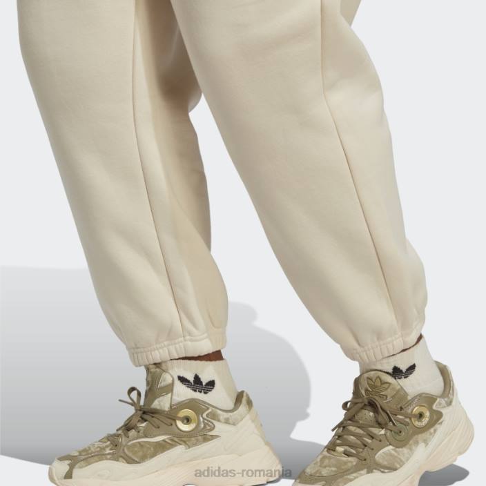 Adidas pantaloni de jogging fleece essentials (plus size) alb femei alb 2JBN9871
