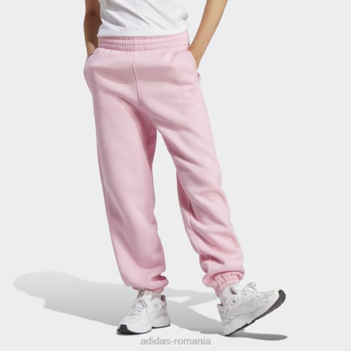 Adidas pantaloni de jogging fleece essentials, roz adevărat femei roz adevarat 2JBN16790