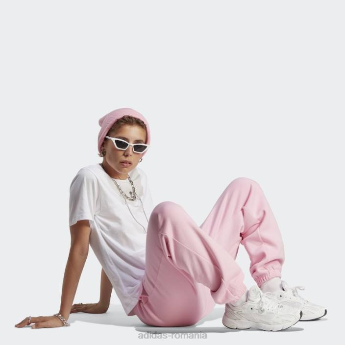 Adidas pantaloni de jogging fleece essentials, roz adevărat femei roz adevarat 2JBN16790
