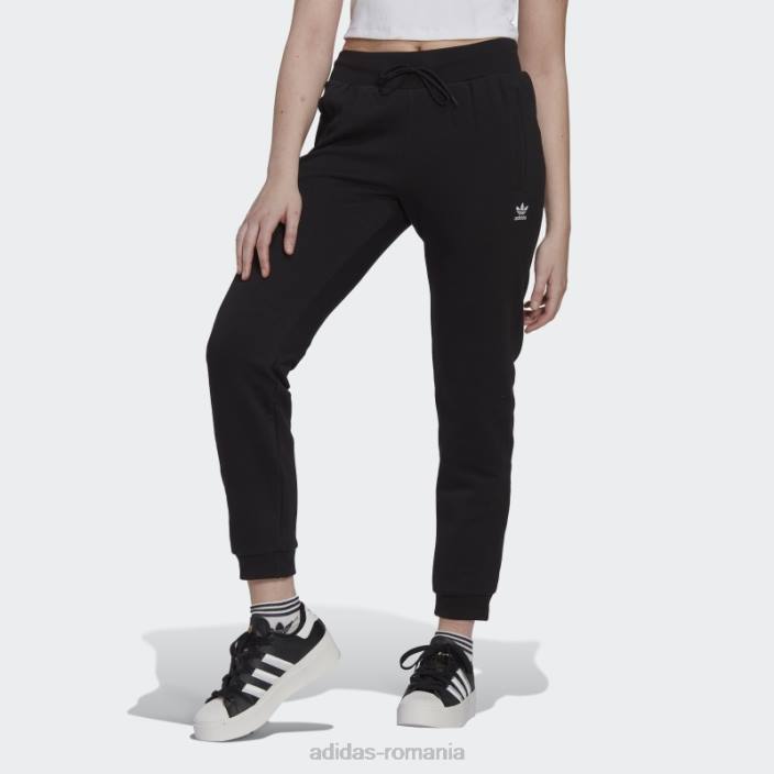 Adidas pantaloni de jogging negri adicolor essentials fleece subțiri femei negru 2JBN10306