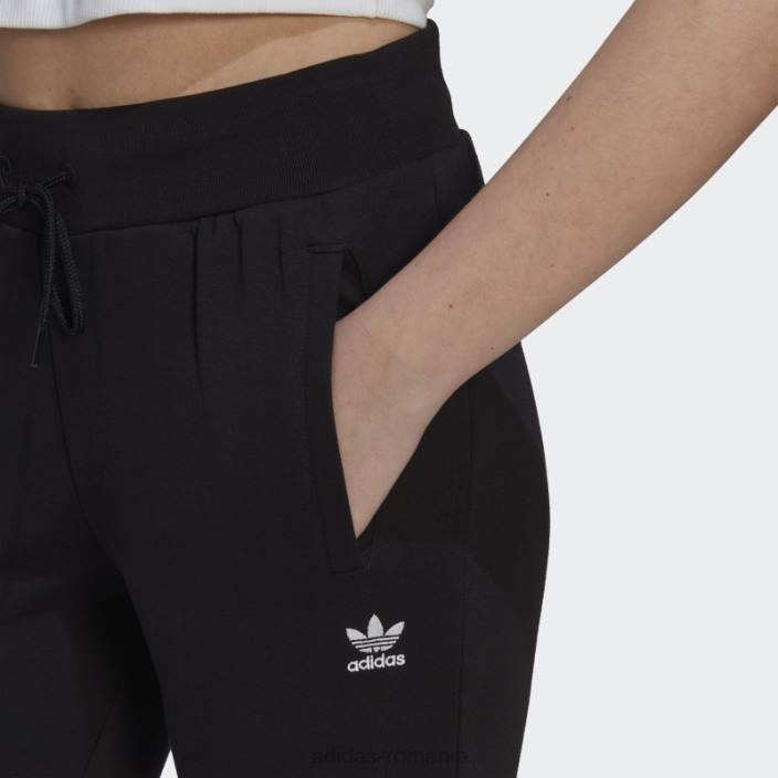 Adidas pantaloni de jogging negri adicolor essentials fleece subțiri femei negru 2JBN10306