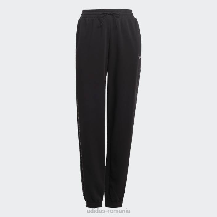 Adidas pantaloni de jogging negri cu imprimeu animal abstract adidas femei negru 2JBN16875