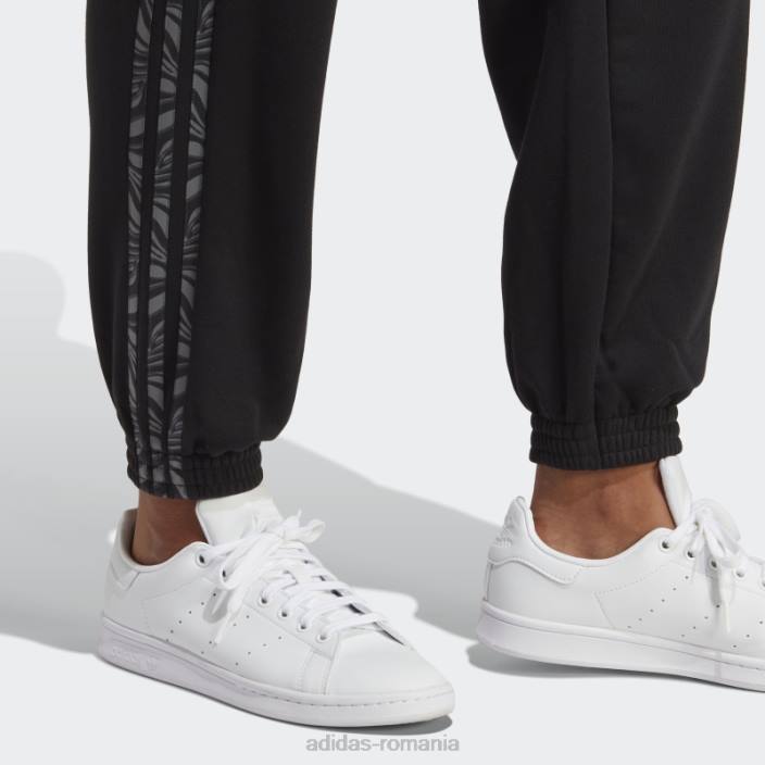 Adidas pantaloni de jogging negri cu imprimeu animal abstract adidas femei negru 2JBN16875
