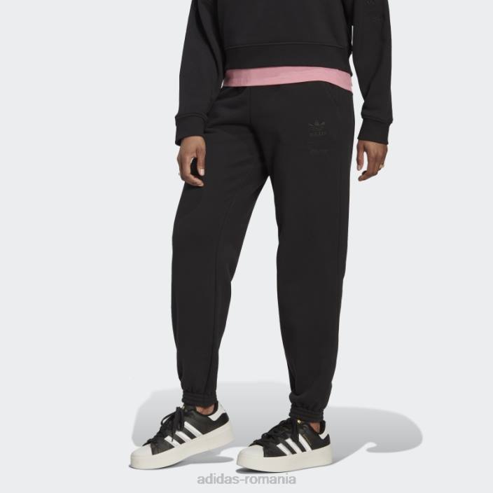 Adidas pantaloni de jogging negri cu manșete Disney femei negru 2JBN2813