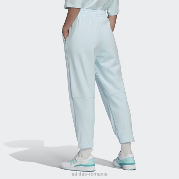 Adidas pantaloni de jogging relaxati adicolor contempo albastri femei albastru 2JBN3008