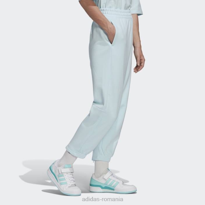 Adidas pantaloni de jogging relaxati adicolor contempo albastri femei albastru 2JBN3008